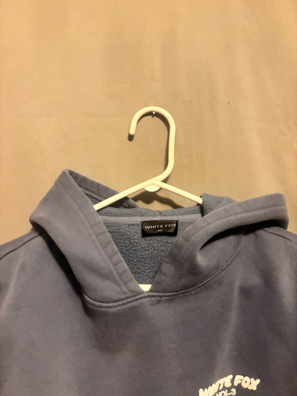 White Fox Boutique Crewneck Hoodie in Dusty Blue - Picture 4 of 7